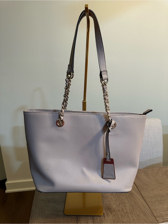 Aldo Handbags - Aldo Light Pink Tote with Chain-Detail Straps